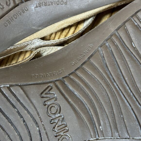 Vionic Ricci Orthaheel Womens Size 9 Gold Casual Slipper Flip Flop Thong Sandals - Picture 10 of 11